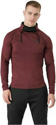 4F Bluza termică pentru bărbați cu mâneci lungi Roșu