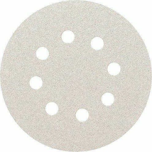 Smirdex 510 White Line Orbital Sander Sanding Sheet K60 with 8 Holes 125x125mm