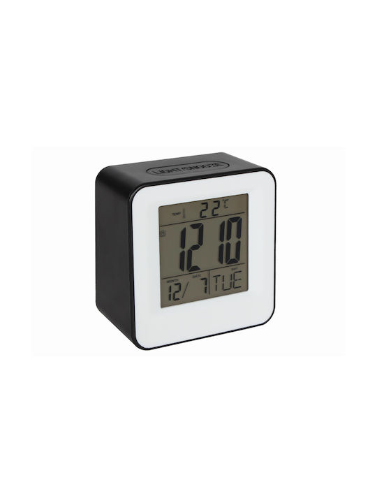 Keskor Tabletop Digital Clock with Alarm Black 84402-1