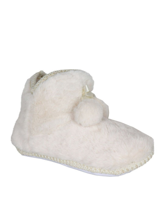 Migato Women's Slippers Boots with Fur Beige