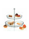 Borgonovo Glass Dessert Tower Stand with 2 Tiers Palladio Transparent Ø27cm