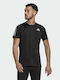 Adidas Own The Run Bărbați T-shirt Sportiv cu Mânecă Scurtă Black / Reflective Silver