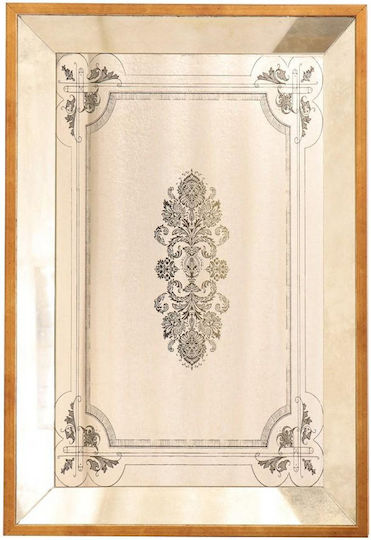 Espiel Wandspiegel Rechteckiger Gold 50,5x36cm Espiel Wandspiegel Rechteckiger Gold 50,5x36cm