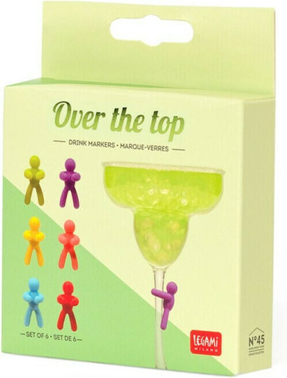 Legami Milano Over the top Drinking Accessories Glass Markers 6pcs DRMA0006