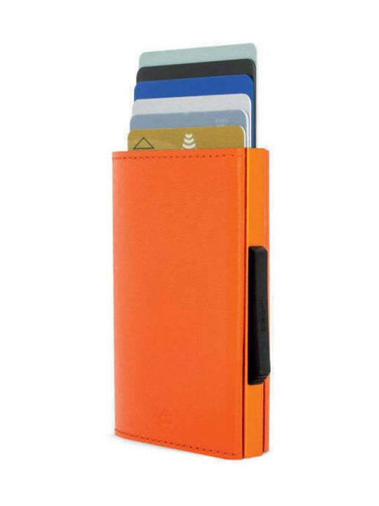 Ogon Designs Cascade Ανδρικό Πορτοφόλι Καρτών με RFID και Μηχανισμό Slide Πορτοκαλί