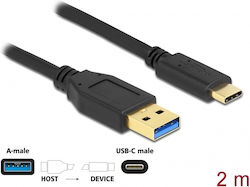 DeLock USB 3.2 USB-C male - USB-A 2m (84004)