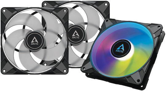 Arctic P14 PWM PST A-RGB 0dB Gehäuselüfter 140mm mit Verbindung 4-Pin 3Stück Schwarz