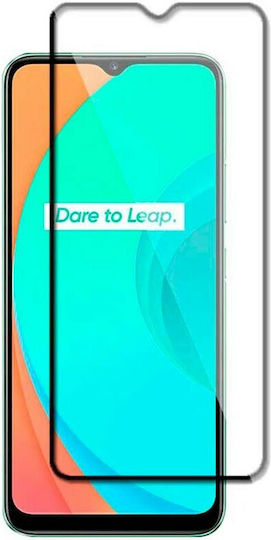9D Full Glue Full Face Tempered Glass Μαύρο (Realme C11)