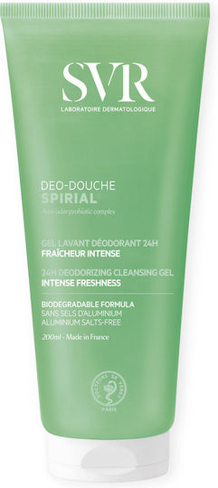 SVR Laboratoire Spirial Deo-Douche 24h Bubble Bath with Deodorant Action for Intense Freshness 200ml