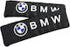 Set of 2pcs Car Seat Belt Pads Black BMW