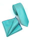Legend Accessories Men's Tie Set Synthetic Monochrome In Turquoise Colour
