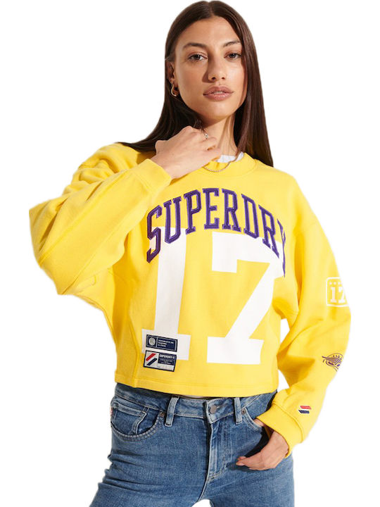 Cropped Women's Sweatshirt Yellow