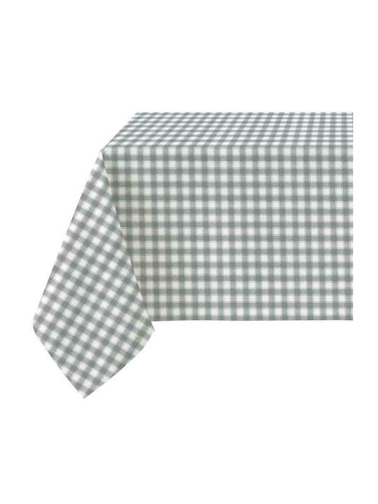 Sette Colori 5467 Cotton & Polyester Checkered Tablecloth Γκρι 140x140cm