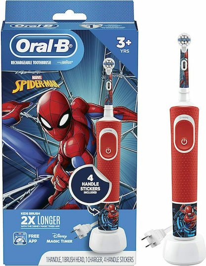 Oral-B Vitality Spiderman Box Παιδική Ηλεκτρική Οδοντόβουρτσα με Χρονόμετρο για 3+ Χρονών