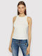 Vero Moda Women's Summer Blouse Sleeveless White