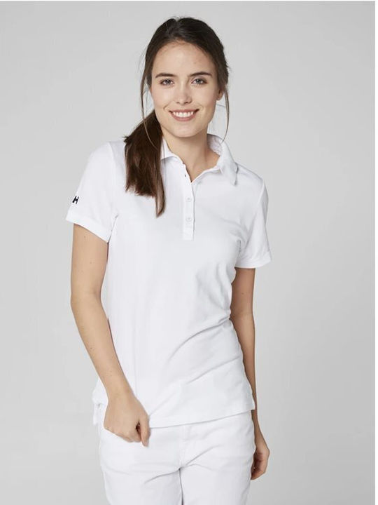 Women's Polo Blouse Long Sleeve White