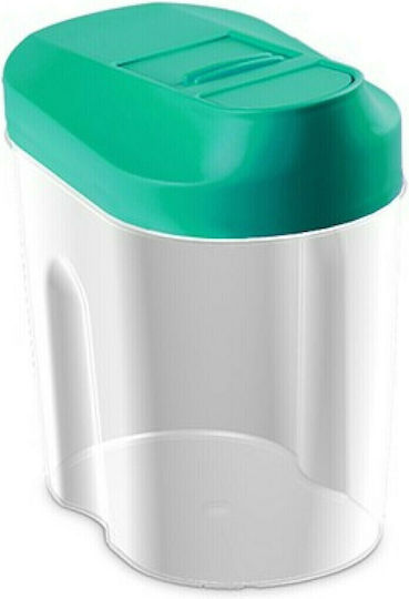 Hega Hogar Allgemeine Verwendung Lebensmittelglas mit Kunststoffverschluss Grün 750ml