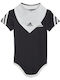 adidas 3 Stripes Onesie Babystrampler Kurzärmelig mit Zubehör Schwarz