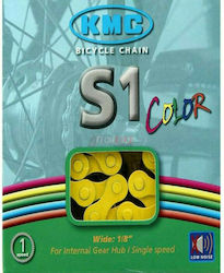 KMC Chain S1 Color Αλυσίδα Ποδηλάτου 1SP 112L