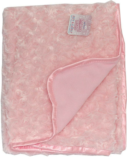 Soft Touch Decke Wickeltücher für Kinderzimmer Rose Mink Samt Rosa 75x100cm