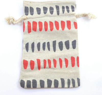 Pouch with patterns packing fabric 140x100mm/50 pcs Cream-Red-Black