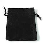 Pouch packing burlap 120x90mm/50 pcs Black