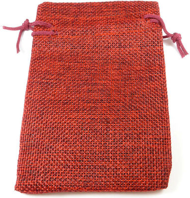 Pouch packing burlap 120x90mm/50 pcs Red