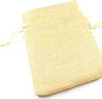 Pouch burlap packaging 120x90mm/50 pcs Cream-Gold