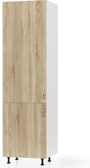 Modest Floor Tall Cupboards Λευκό - Sonoma L60xW57xH214cm GR-101 - 00034