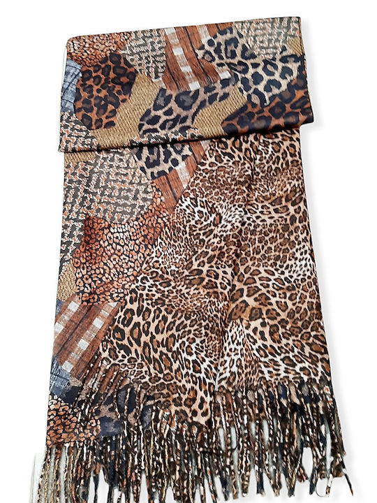 Verde Γυναικείο Κασκόλ Brown/Leopard