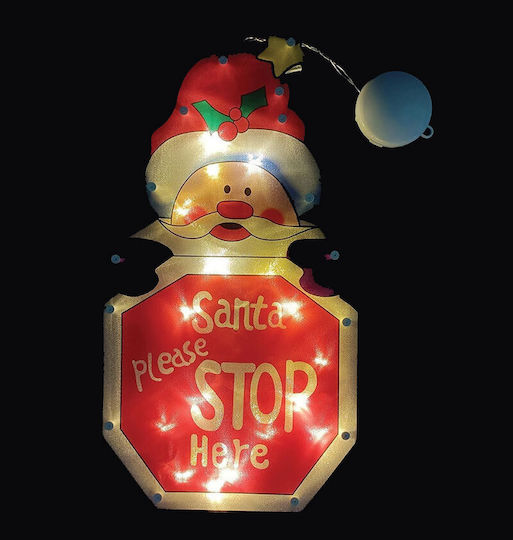 Leuchtender Dekorativer Weihnachtsmann Batterie Rot