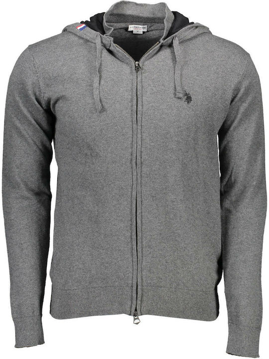 U.S. Polo Assn. Men's Knitted Fleece Jacket wit...