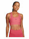 Dri-Fit Swoosh Seamless Damen Sport-BH Rosa mit Futter