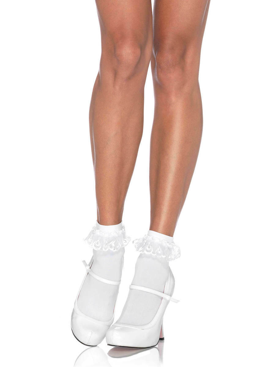 Leg Avenue Anklet With Lace Ruffle White Skroutz.gr