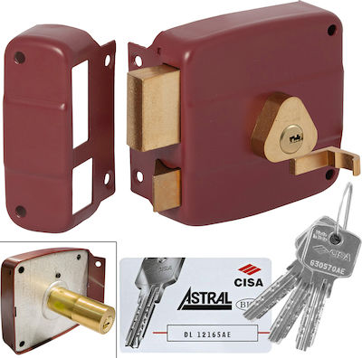 Cisa Boxed Lock in color Red