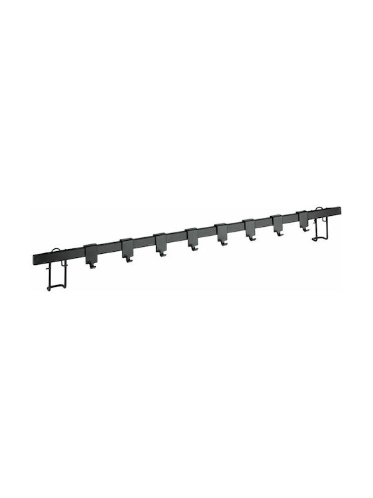 Wenko Gala Bucătărie Hangers Metalic în Negru Culori 4x60x2.5cm