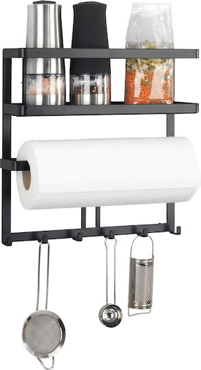Wenko Gala Wall Mounted Metallic Black Paper Towel Holder 30x9cm