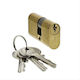 Cisa Lock Cylinder Security Half with 3 Keys Gold