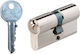 Cisa Lock Cylinder Security 08010.11 70mm (27-43) with 3 Keys Silver