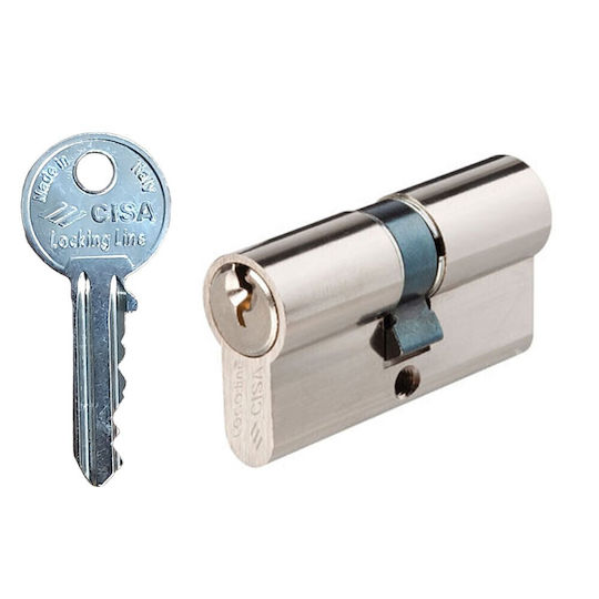 Cisa Lock Cylinder Security 08010.11 70mm (27-43) with 3 Keys Silver