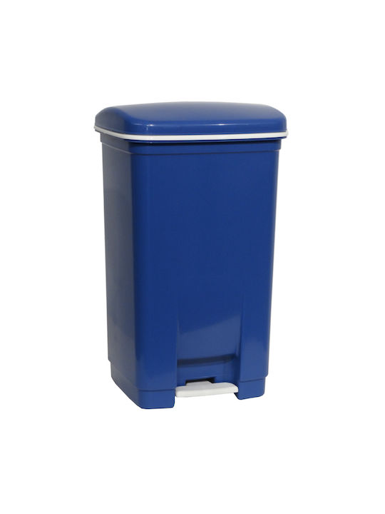 Viomes Waste Bin Waste Plastic with Pedal Blue ...