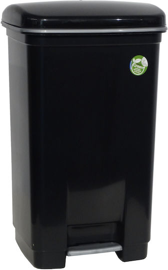 Viomes Waste Bin Waste Plastic with Pedal Black 40lt 1pcs Viomes Waste Bin Waste Plastic with Pedal Black 40lt 1pcs