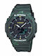Casio G-Shock Men's Watch 45.4mm Battery with Green Rubber Strap