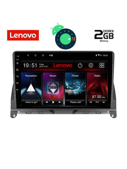 Lenovo LVB 4405_GPS Ηχοσύστημα Αυτοκινήτου για Mercedes Benz C W204 2007-2011 (Bluetooth/USB/WiFi/GPS) με Οθόνη Αφής 9"