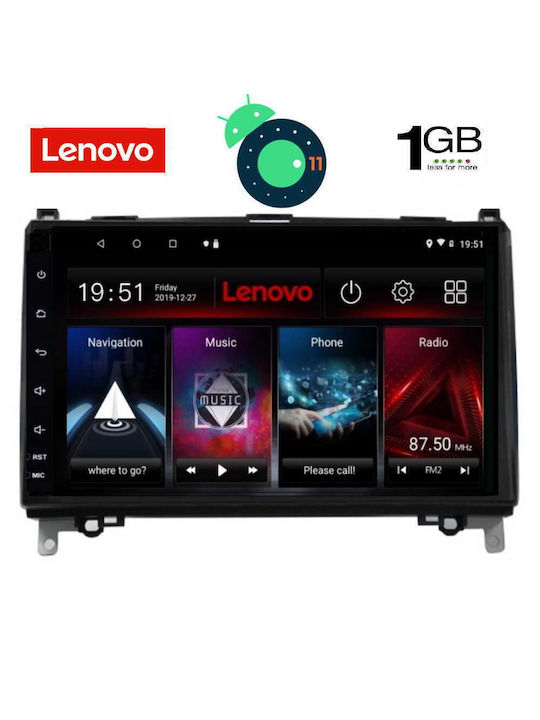 Lenovo Sistem Audio Auto pentru Mercedes-Benz Sprinter / Vito / Viano Audi A7 2004> (Bluetooth/USB/AUX/WiFi/GPS) cu Ecran Tactil 9" DIQ_LVA_3400