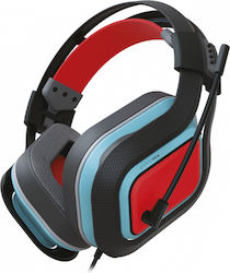 Gioteck Hc-9 Over Ear Gaming Headset with Connection 3.5mm Red / Light Blue