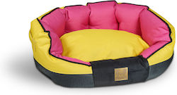 Glee Oyster Κρεβάτι Σκύλου Αδιάβροχο Small Κίτρινο/ Ροζ 55x50cm
