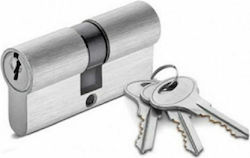 Cisa Lock Cylinder Security 100mm (50-50) with 3 Keys Silver