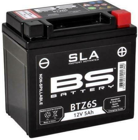 BS SLA GEL Baterie Motocicleta YTZ6S-BS cu Capacitatea 5Ah