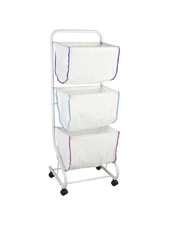 Wenko Escala Καλάθι Απλύτων Μεταλλικό 99lt 46x44x126cm Λευκό